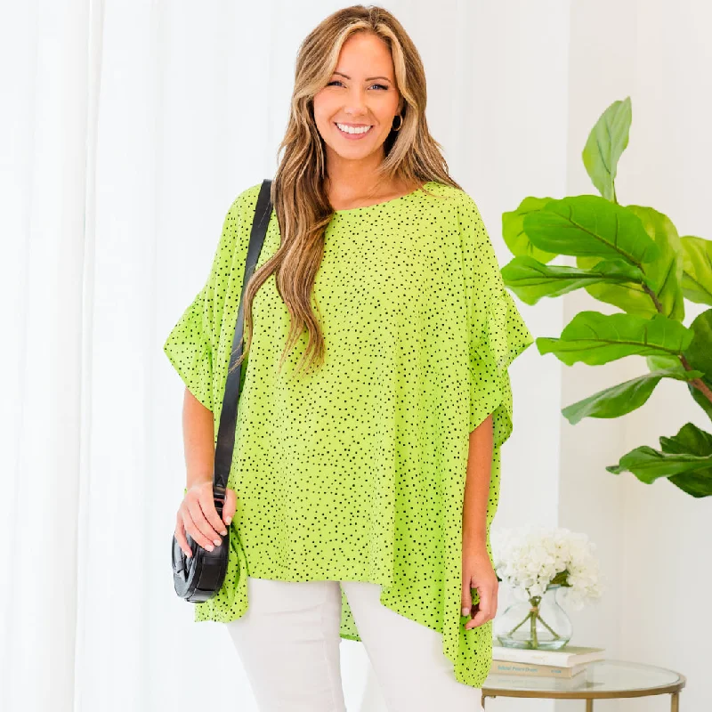 High-fashion styles at affordable prices   Pulling Away Top, Lime