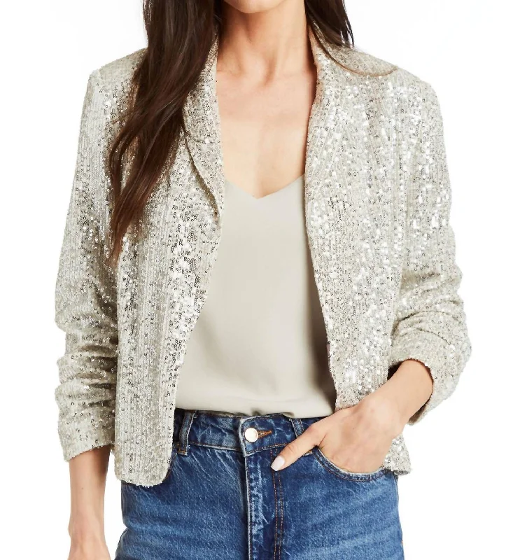 Women’s clothing that fits your personality and style   Suzie Sequin Jacket In Stone