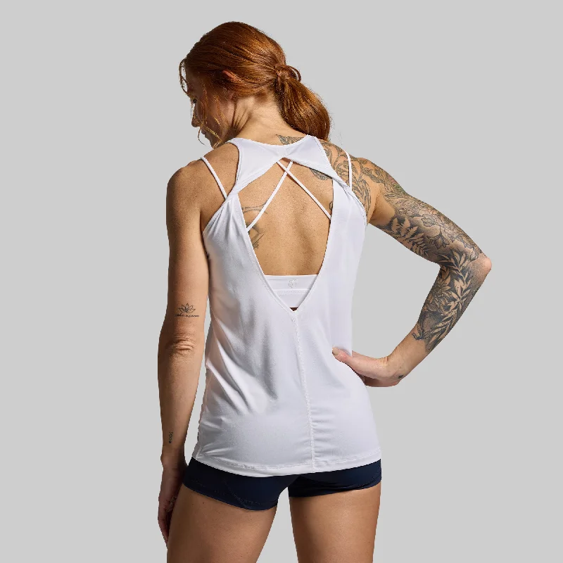 Versatile fashion options for every occasion   Edge Tank (White)