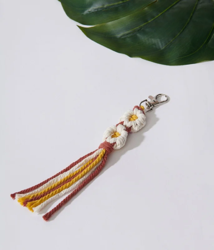 Red & Yellow Daisy Keychain