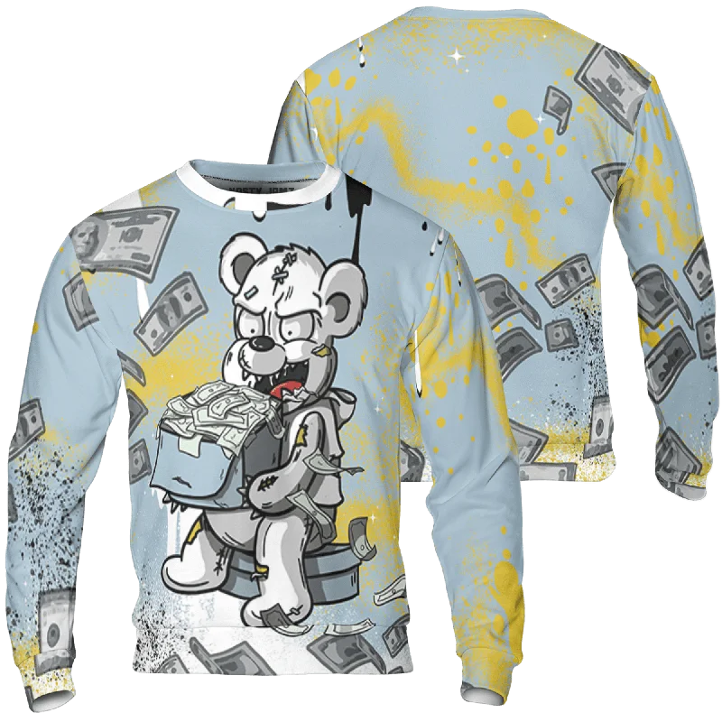 NastyJamz Blue Grey 13s Sweatshirt Match Cash Money 3D All-Over Print Splash Paint