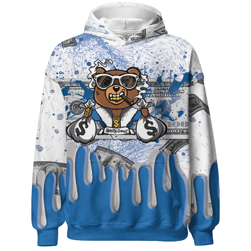 NastyJamz Industrial Blue 4s Hoodie Match BER Dollar 3D All-Over Print