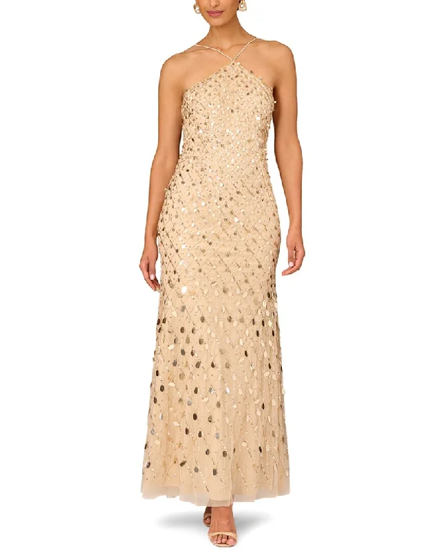 Women’s clothing that combines comfort and style   Aidan Mattox Beaded Mermaid Gown