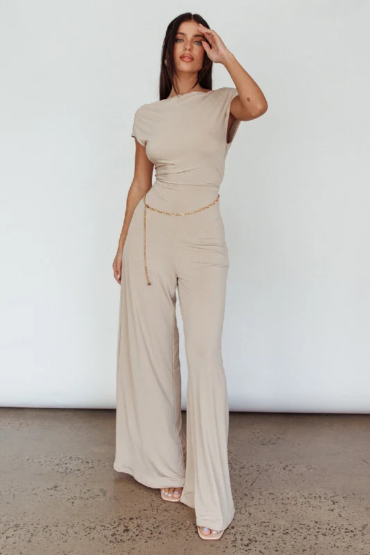 Lucinda Twist Back Jumpsuit Oat