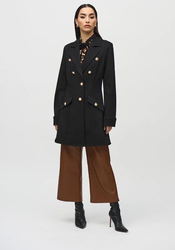 Classic pieces for a timeless wardrobe   Joseph Ribkoff Longline Double-Breasted Blazer, Black