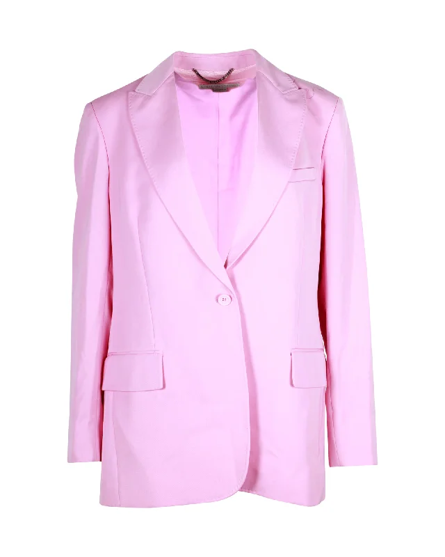 High-quality women’s wear for everyday elegance Stella McCartney Single-Breasted Blazer in Pink Wool High-quality women’s wear for everyday elegance Stella McCartney Single-Breasted Blazer in Pink Wool