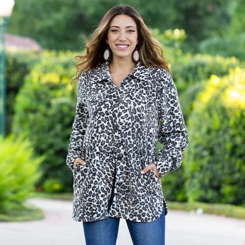 Leopard Shacket w/Pockets