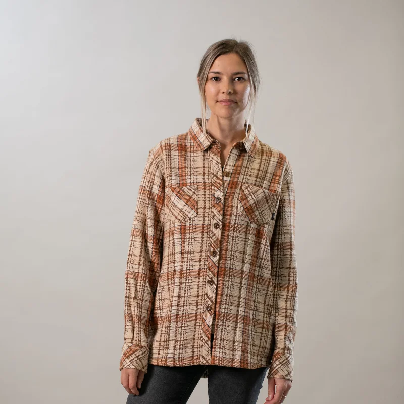 Women's Fireside Flannel- Cattail Tan