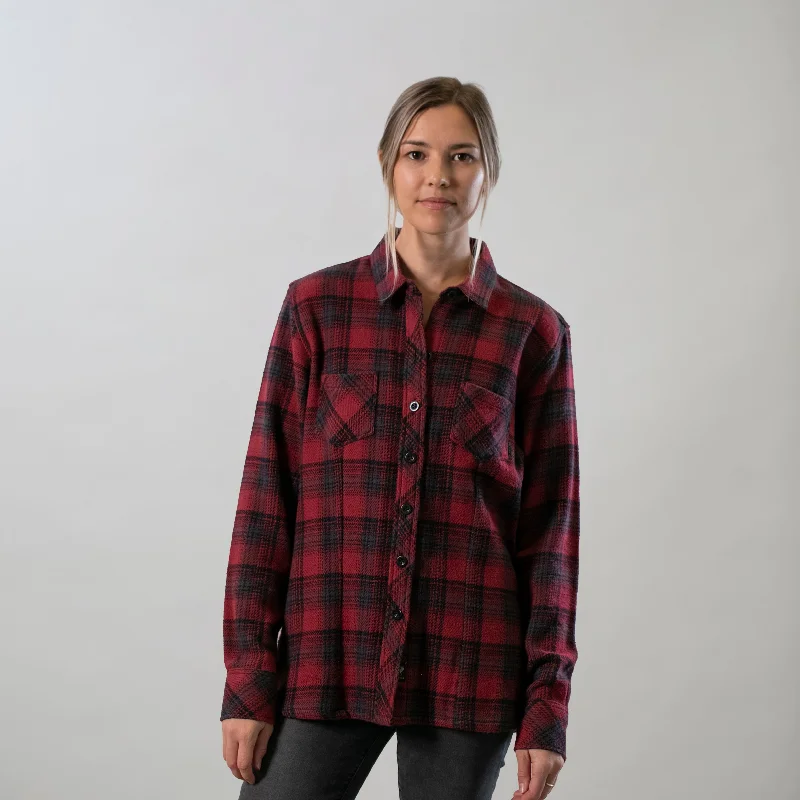 Women's Fireside Flannel- Deadwood Red